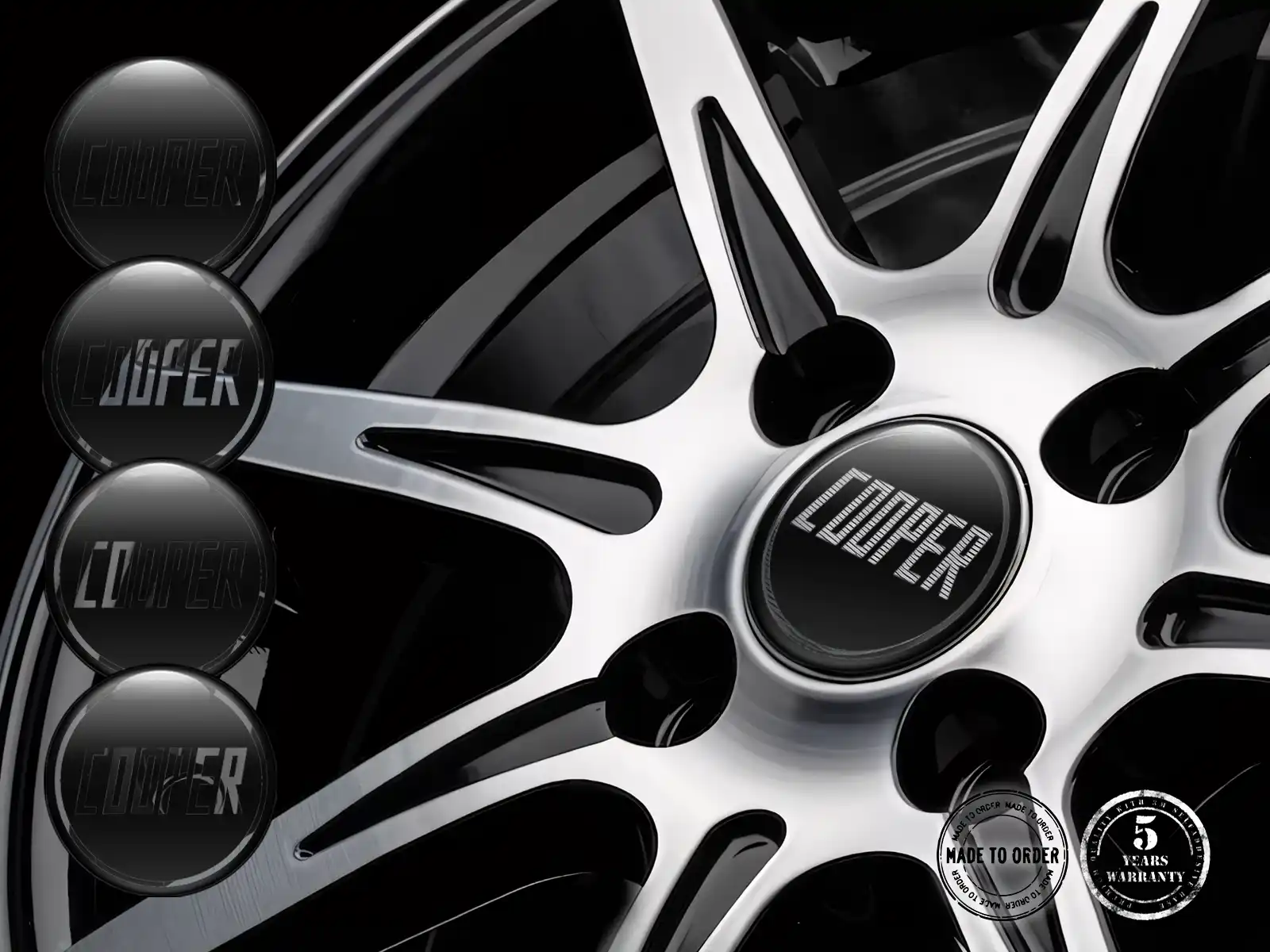 Mini Cooper Wheel Sticker Style Luxury Domed Logos